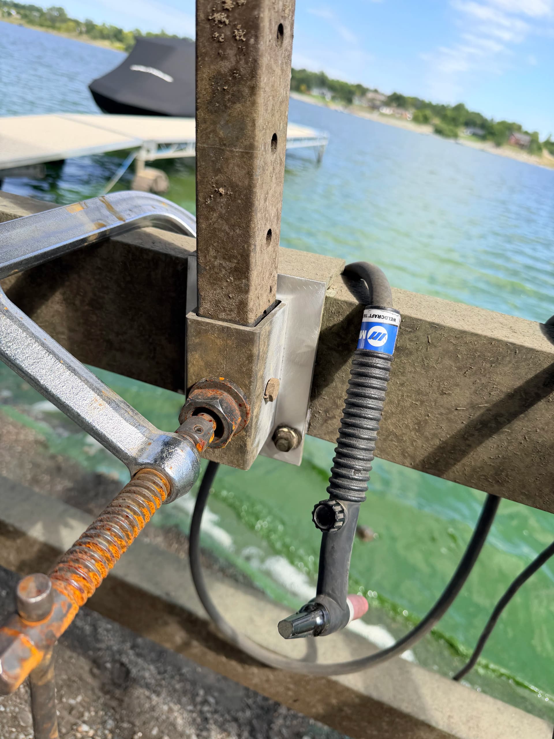 Gallery photos for Boat Lift Bracket Repair and Reinforcement at Jamestown Reservoir: Image #2