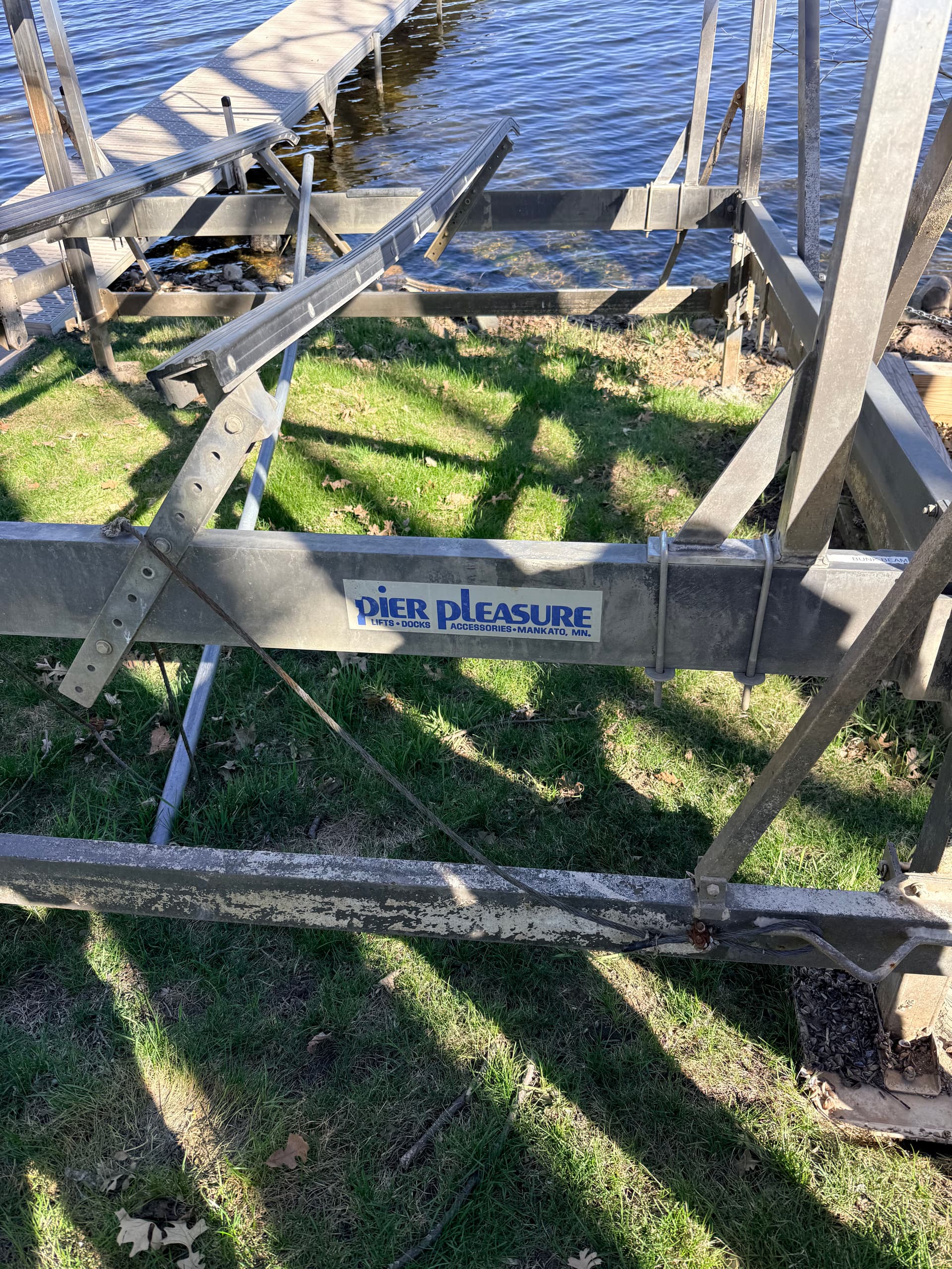 Gallery photos for Custom Stainless Wheel Assemblies Saved This Sauk Centre Boat Lift: Image #3