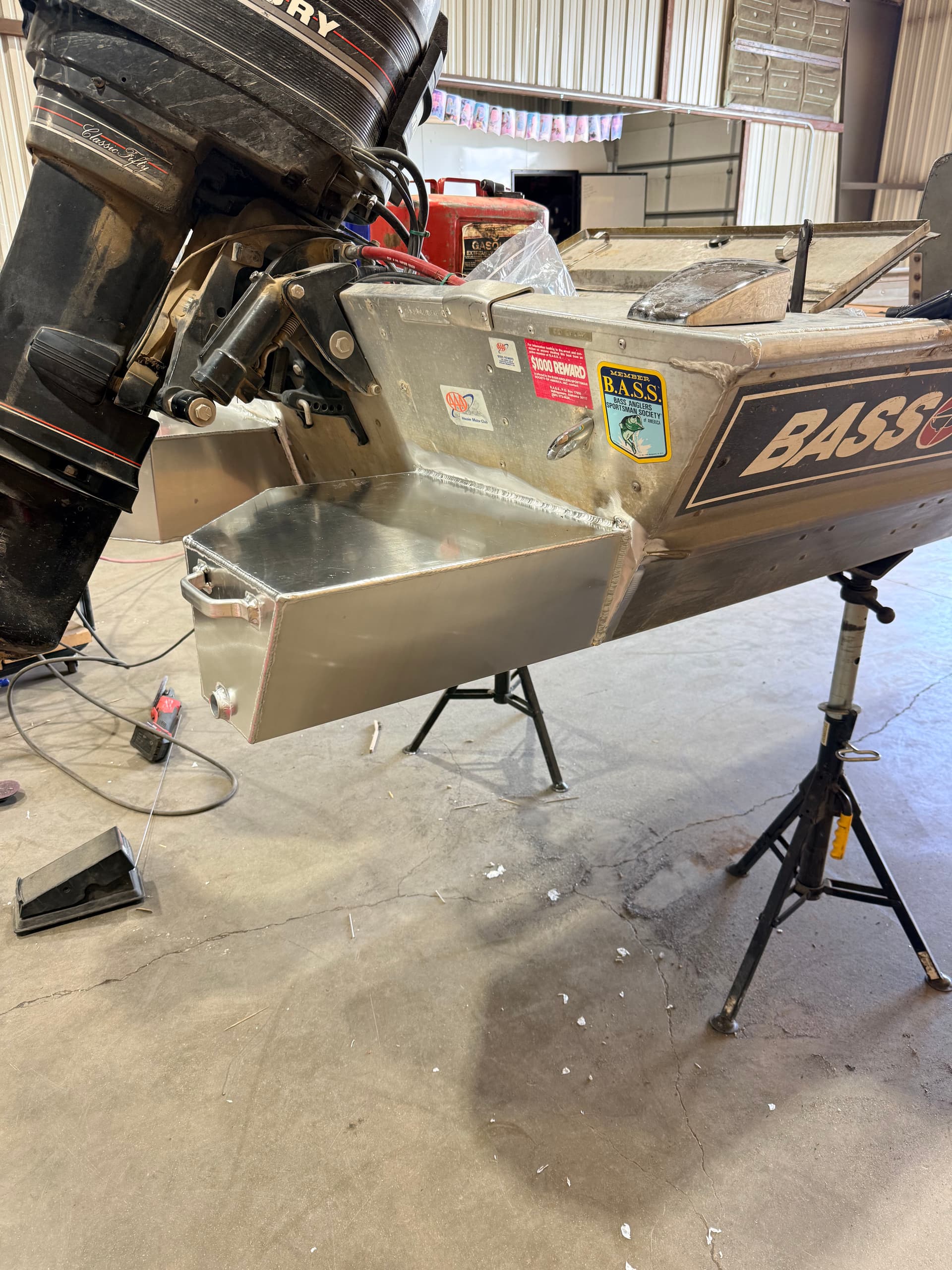 Gallery photos for Beavertail Flotation Pods TIG Welded onto a Bass Tracker: Image #3