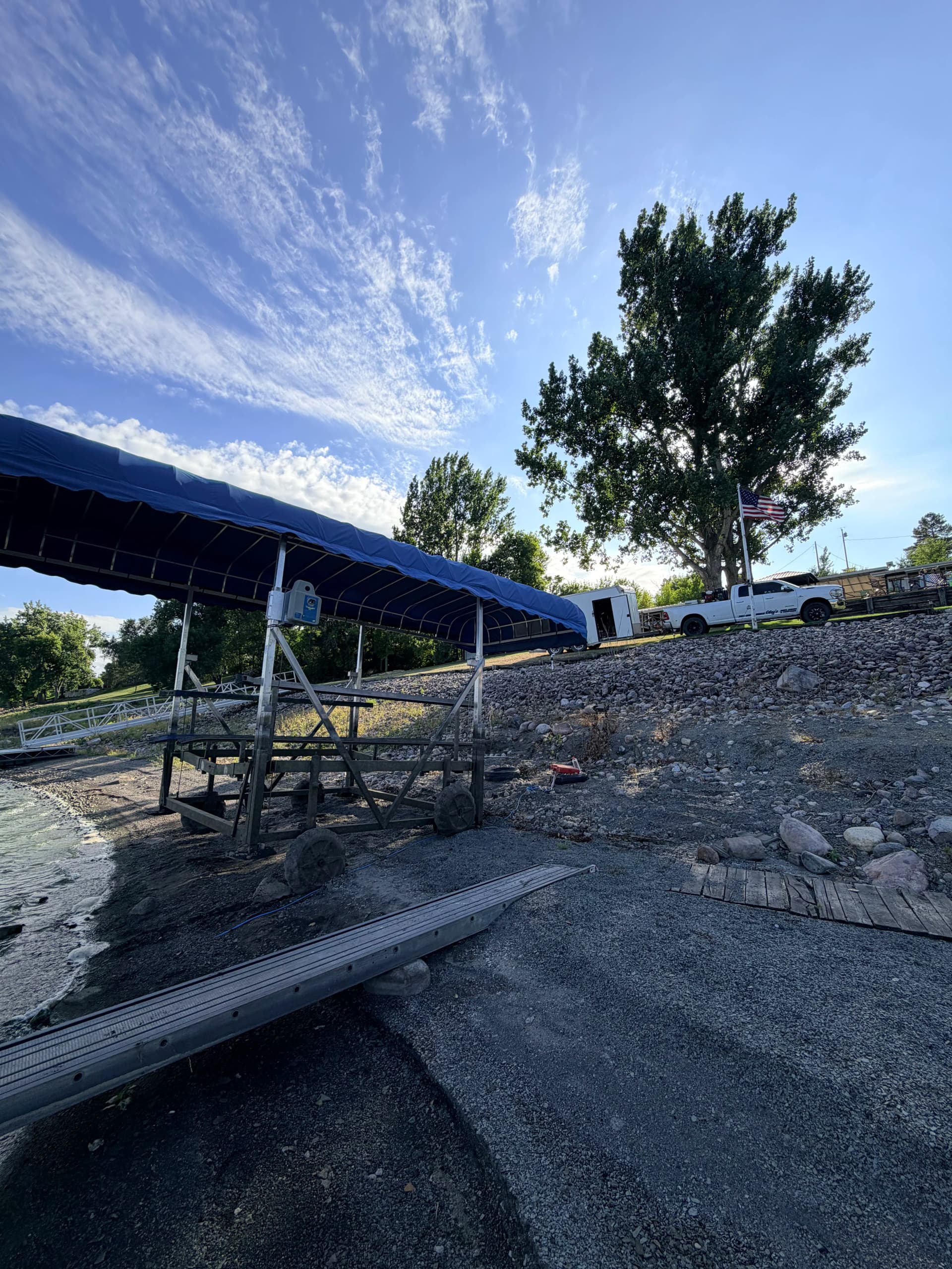 Boat Lift Bracket Repair and Reinforcement at Jamestown Reservoir image