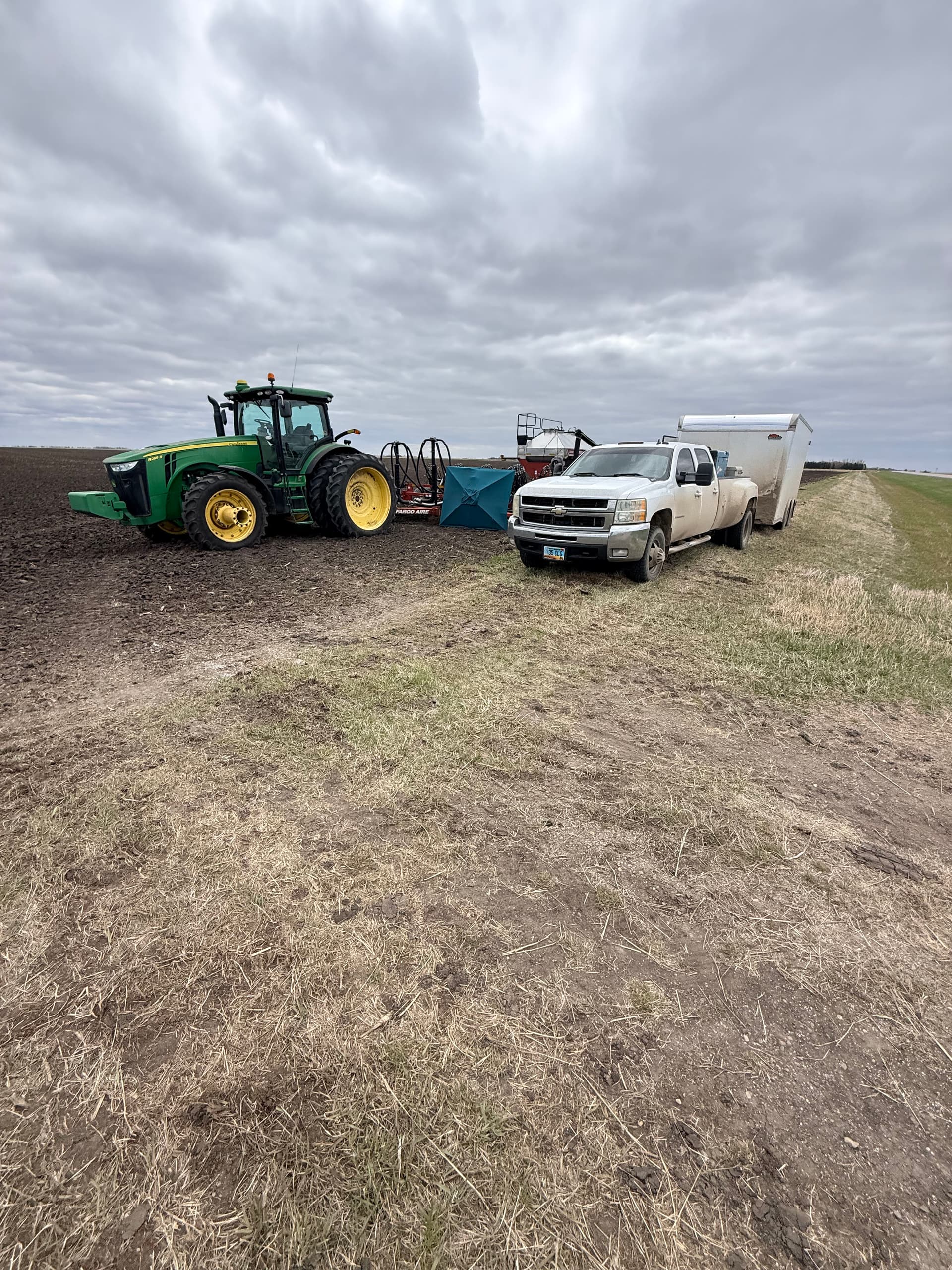 Air Seeder Frame Crack Repair Right in the Field Near Argusville image