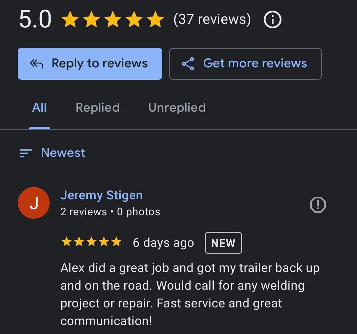 Tilt Trailer Assembly Repair in Hawley MN Earns 5-Star Review image